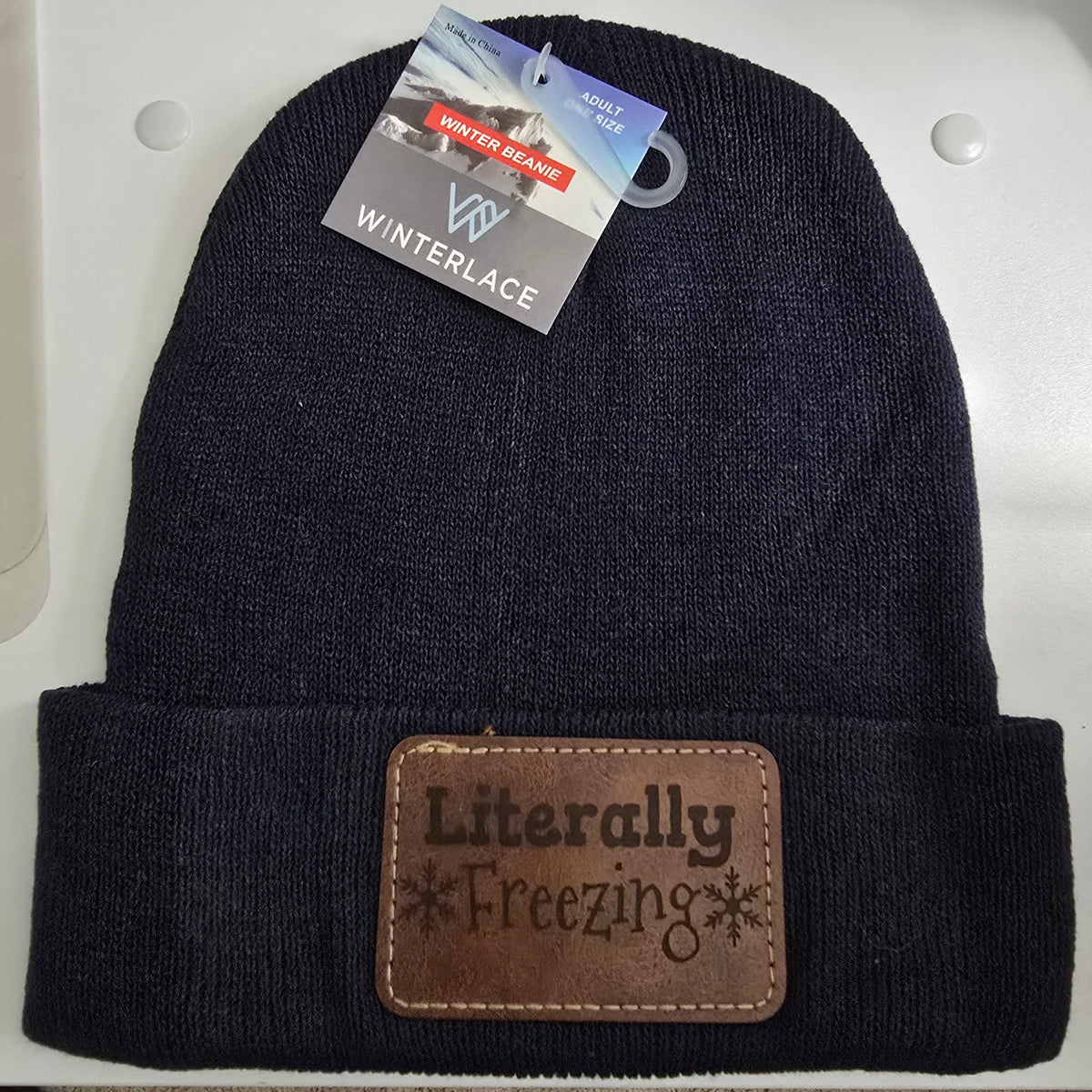 Leatherette Beanie