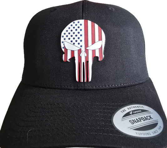 Red, White, Blue Punisher Patch hat